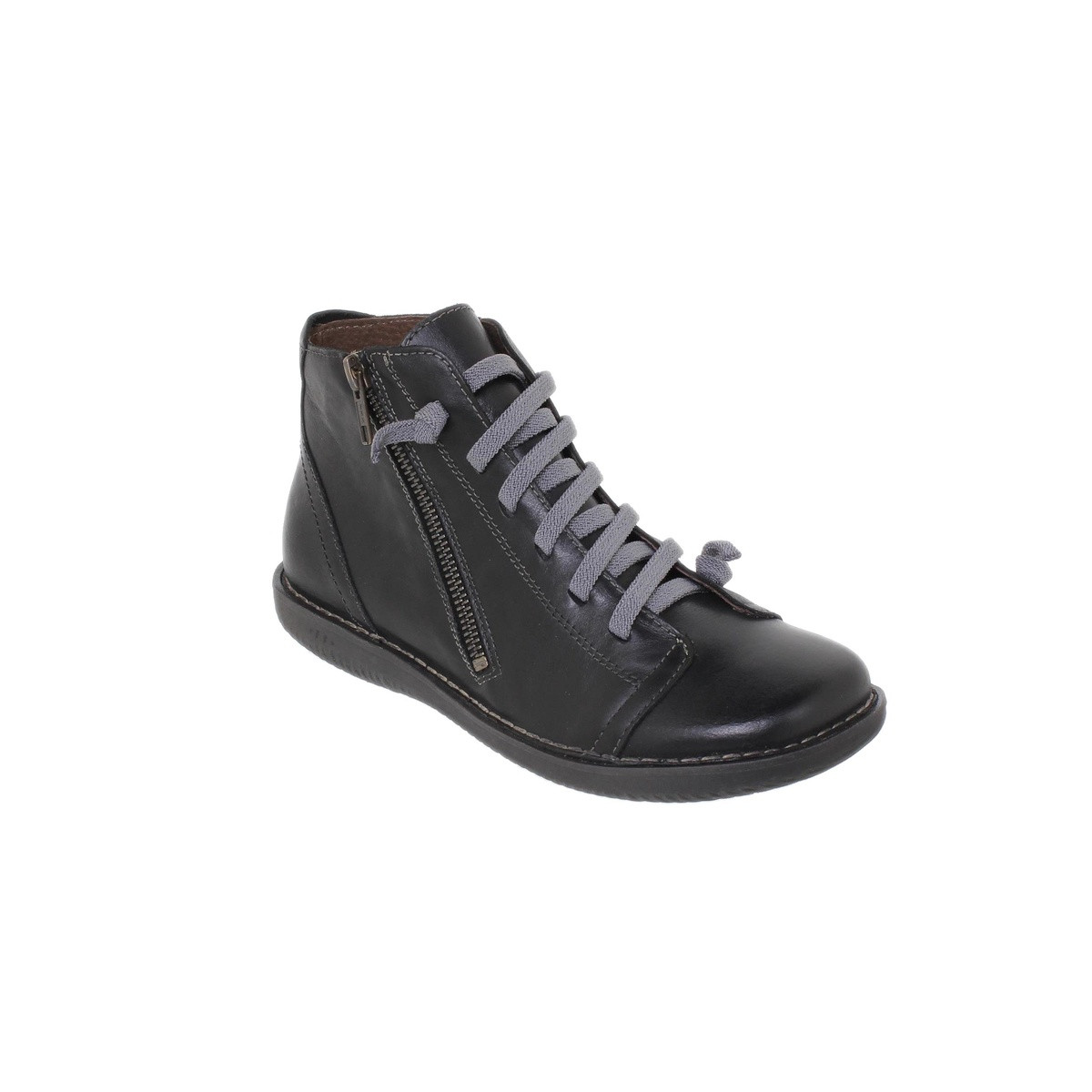 Bottines confortables basses femme en cuir - Noir - Seva Calzados