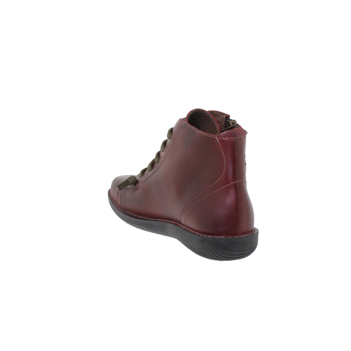 Bottines confortables basses femme en cuir - Bordeaux - Seva Calzados