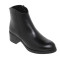 Bottines confortables en cuir talon bottier - Noir - Seva Calzados