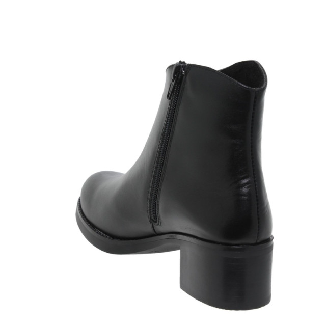 Bottines confortables en cuir talon bottier - Noir - Seva Calzados