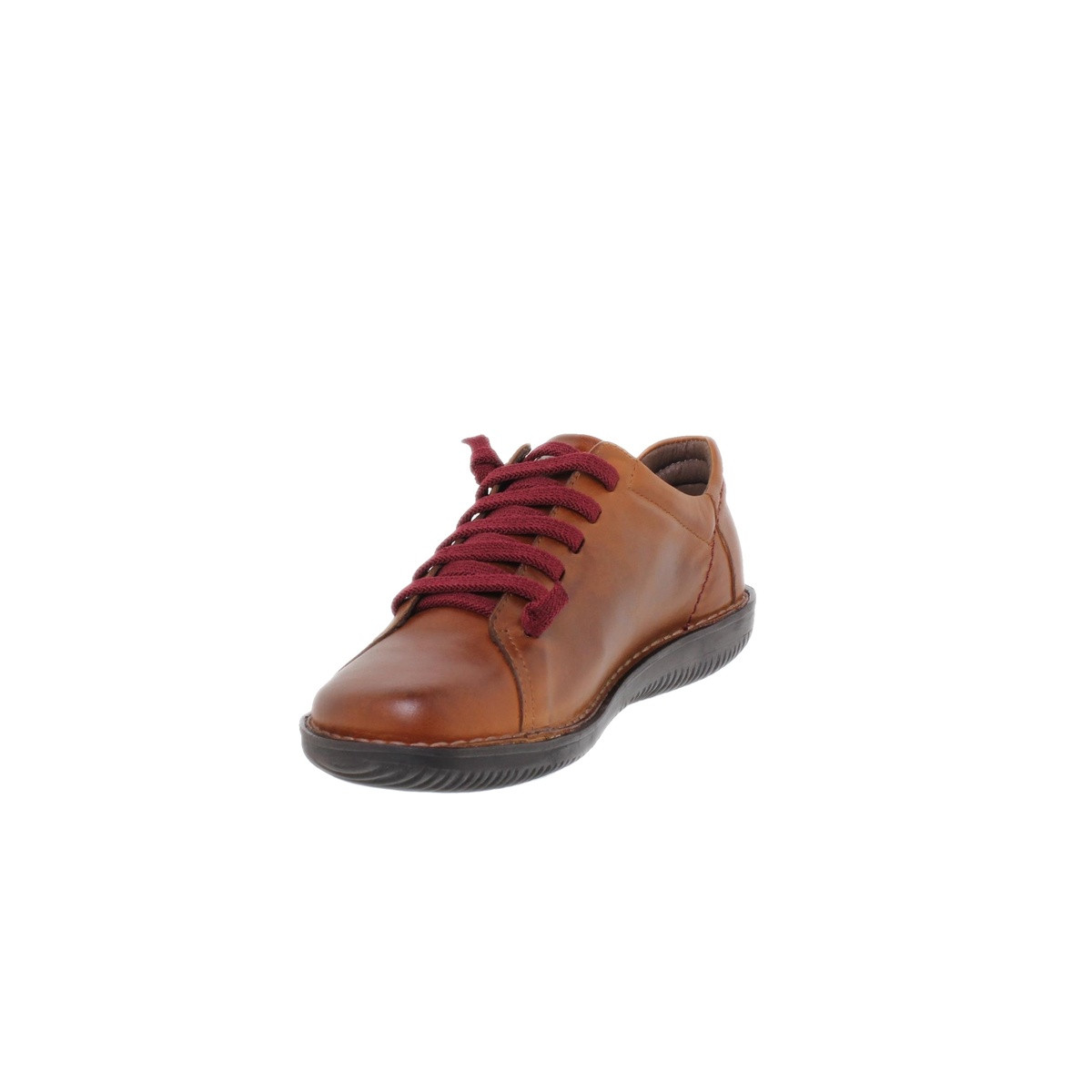 Baskets confortables femme en cuir - Marron - Seva Calzados