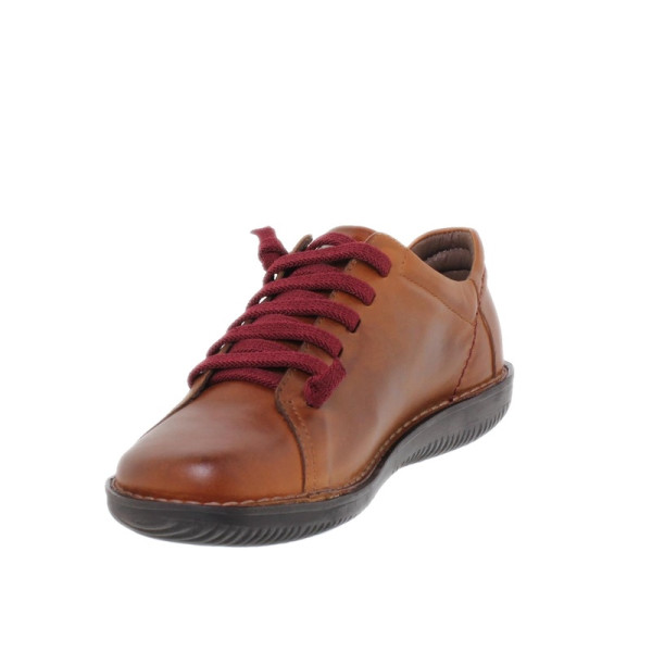 Baskets confortables femme en cuir - Marron - Seva Calzados