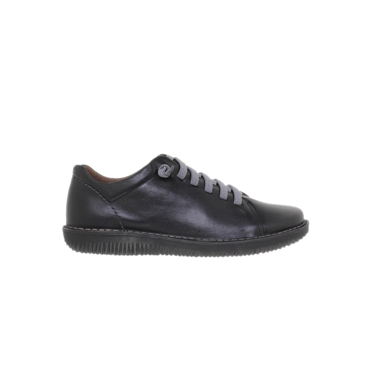 Baskets confortables femme en cuir - Noir - Seva Calzados