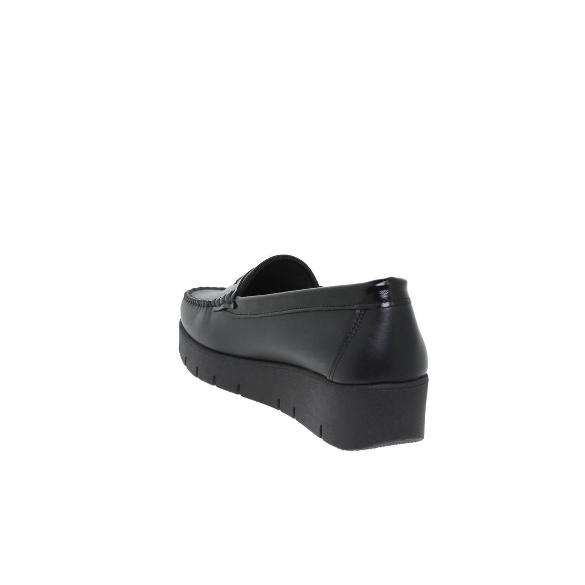 Mocassins confortables femme en cuir - Noir - Seva Calzados