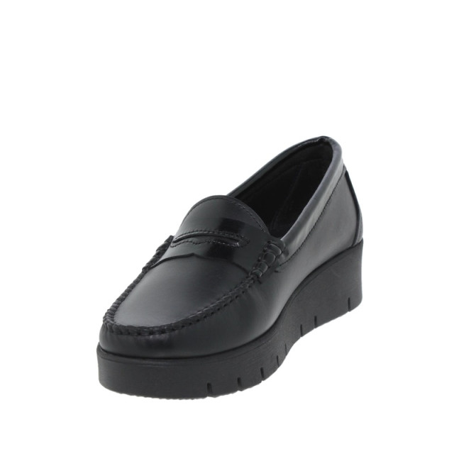 Mocassins confortables femme en cuir - Noir - Seva Calzados