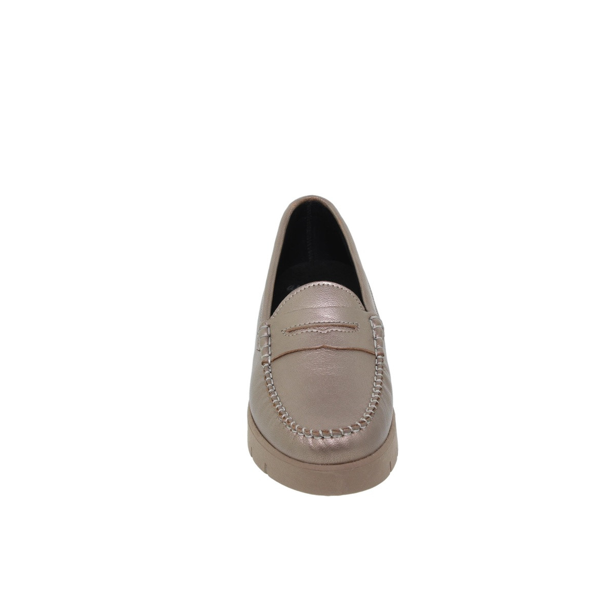 Mocassins confortables femme en cuir - Beige - Seva Calzados