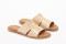 Mules plates en cuir - Beige - Lince