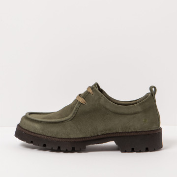 Chaussures confortables en cuir suédé semelle crantée - Vert - art