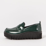 Mocassins plateforme en cuir - Vert - art