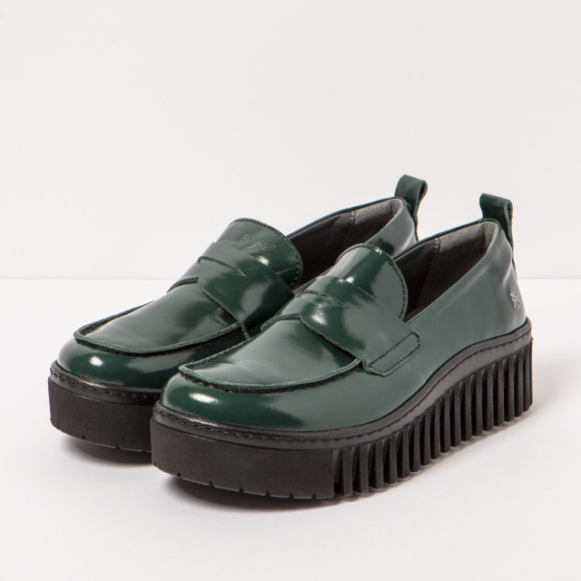 Mocassins plateforme en cuir - Vert - art