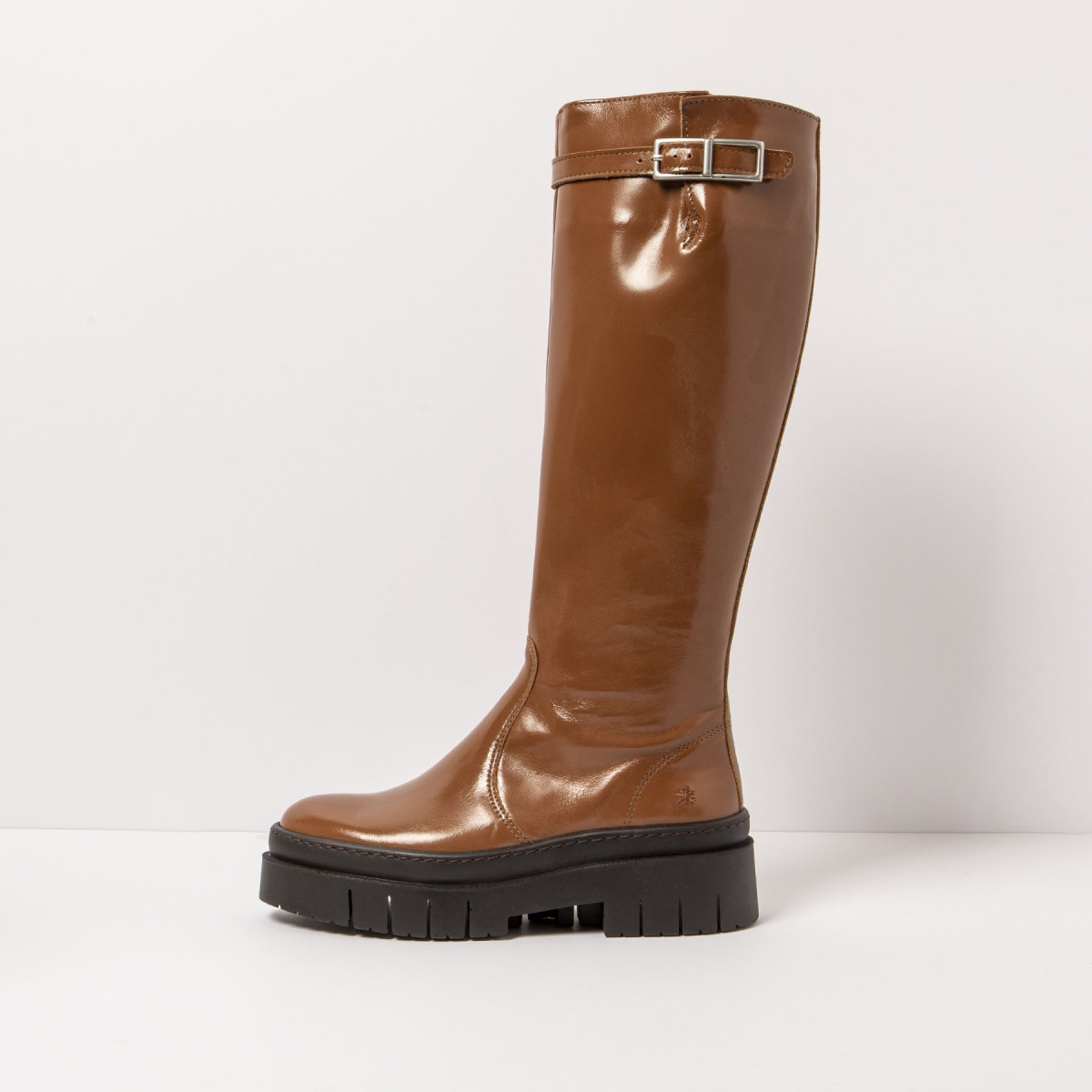 Bottes plates marron cuir hotsell