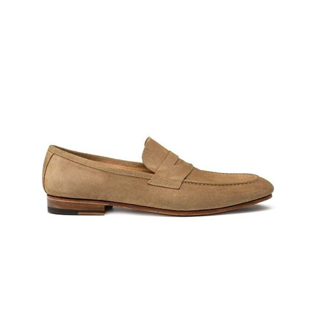 Mocassins homme en daim - Beige - michel