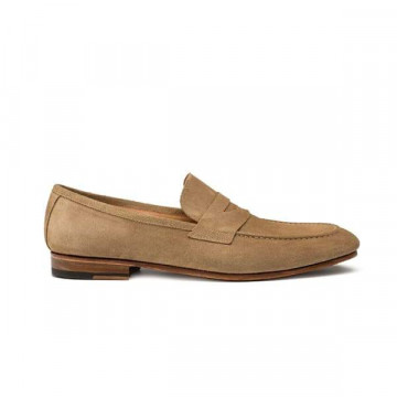 Mocassins homme en daim - Beige - michel