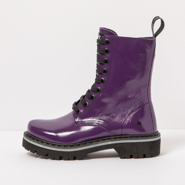 Bottines à lacets style rangers - Violet - art