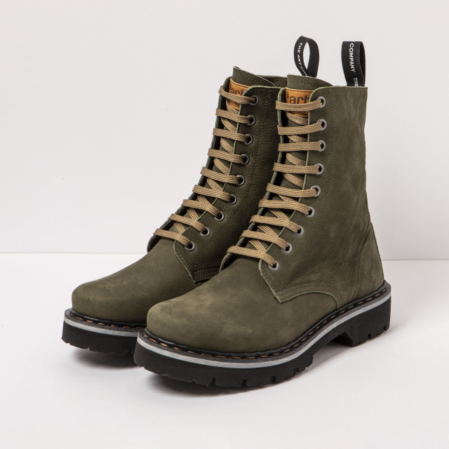 Bottines à lacets style rangers - Vert - art