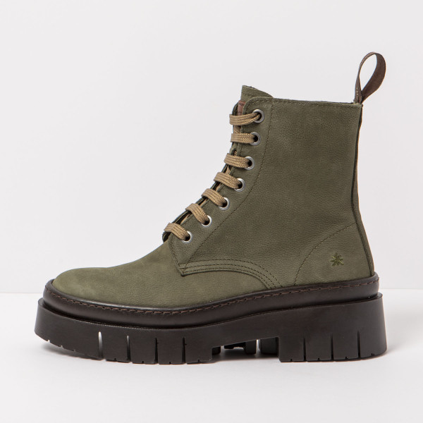 Bottines à lacets style rangers - Vert - art