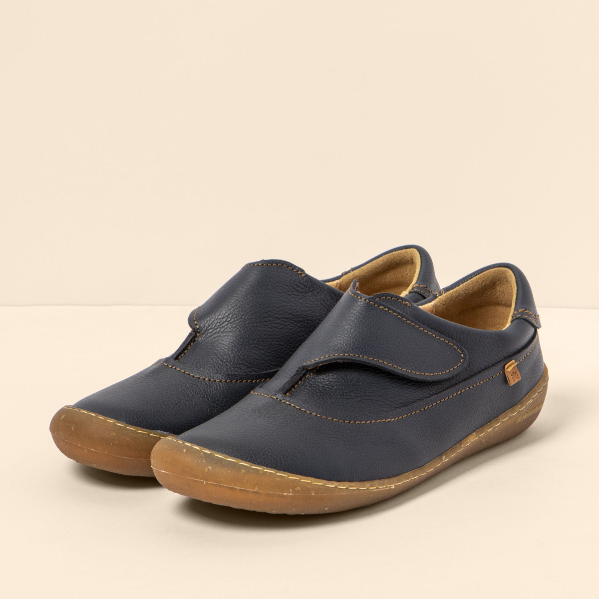 Chaussures confotables en cuir - Bleu - El naturalista