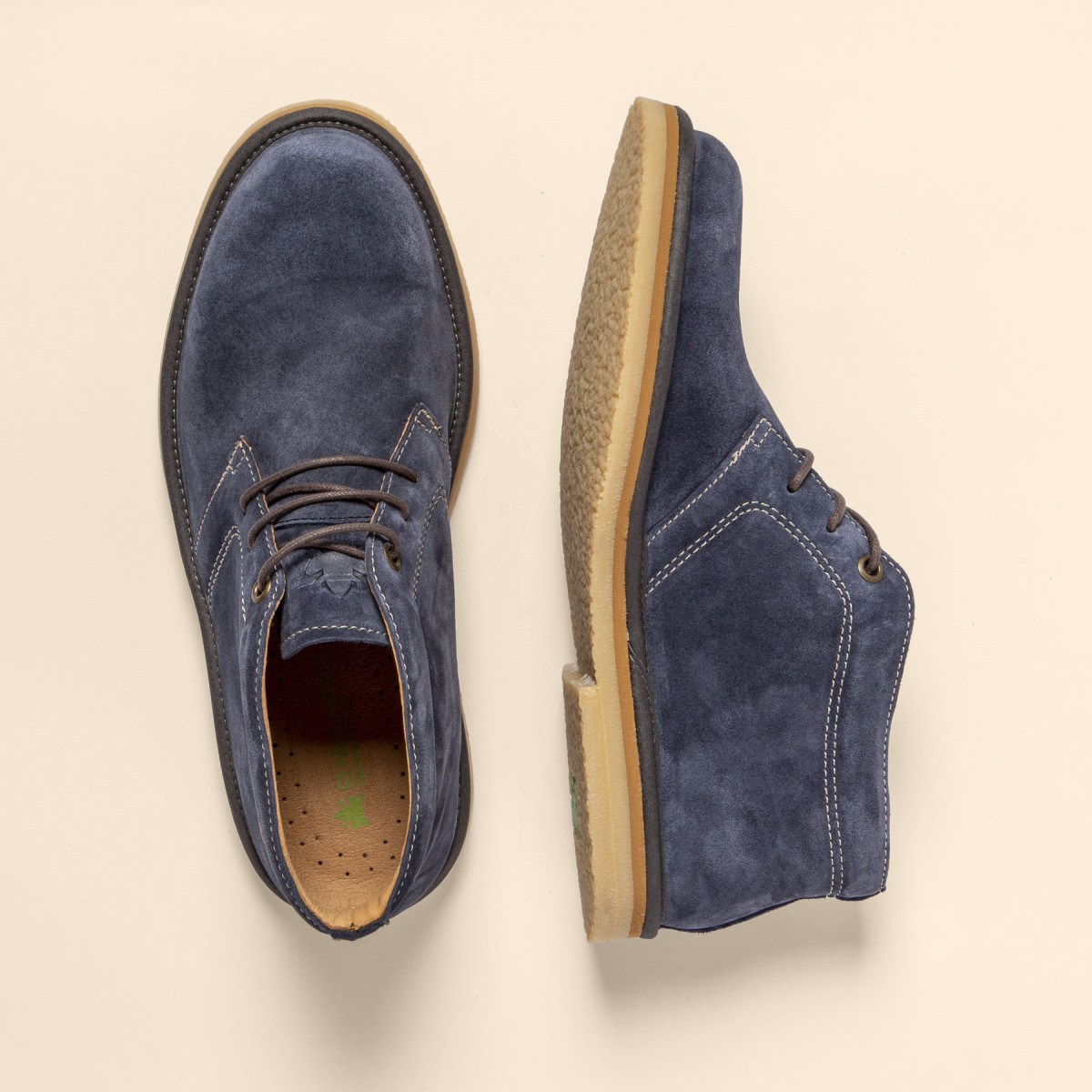 Derbies chics en daim - Bleu - El naturalista