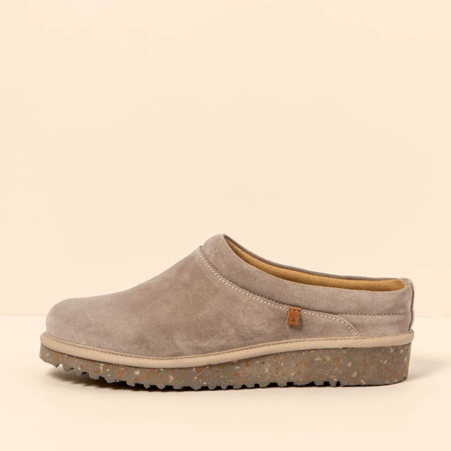 Sabots en cuir suédé type chausson - Beige - El naturalista