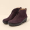 Bottines compensées à zip - Violet - El naturalista