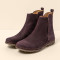 Bottines plates en cuir brossé - Violet - El naturalista