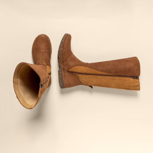 Bottes plates en multi cuir - Marron - El naturalista