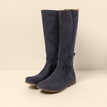 Bottes plates en multi cuir - Bleu - El naturalista