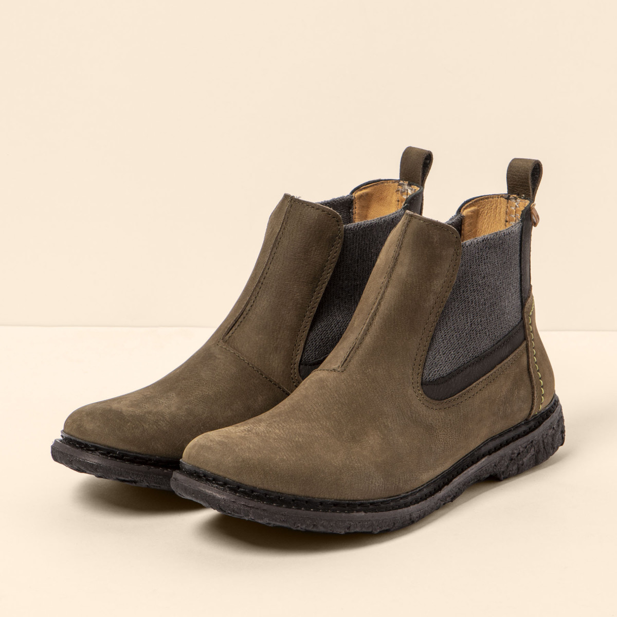 Bottines chelsea en cuir - Vert - El naturalista