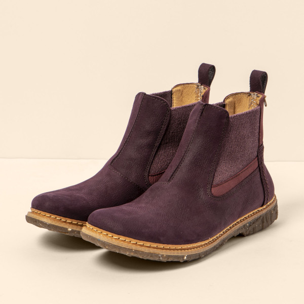 Bottines chelsea en cuir - Violet - El naturalista