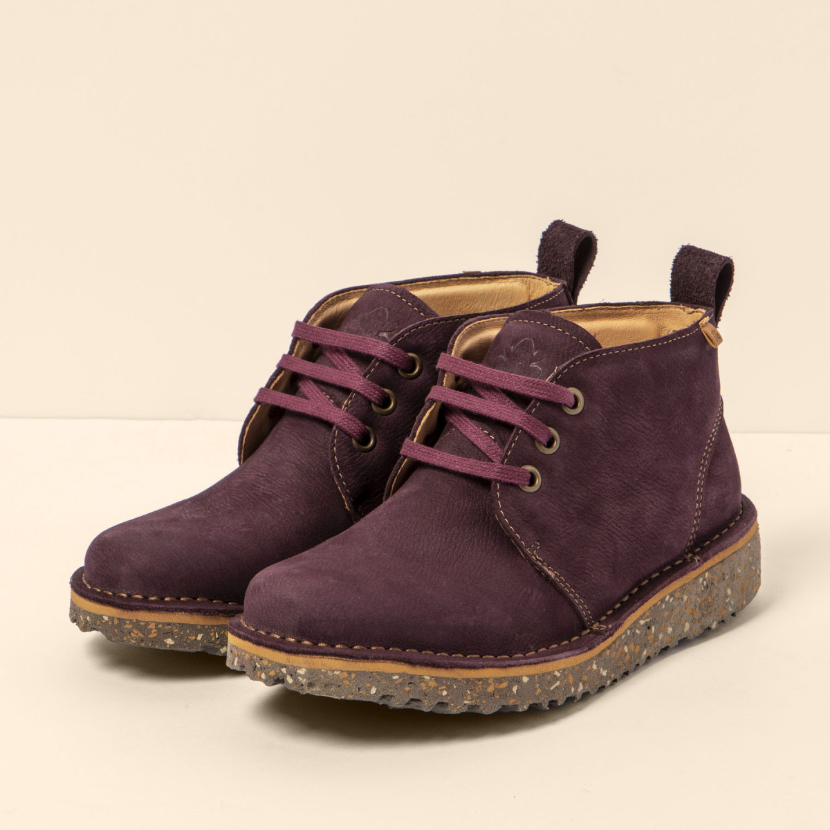 Low boots à lacets - Violet - El naturalista