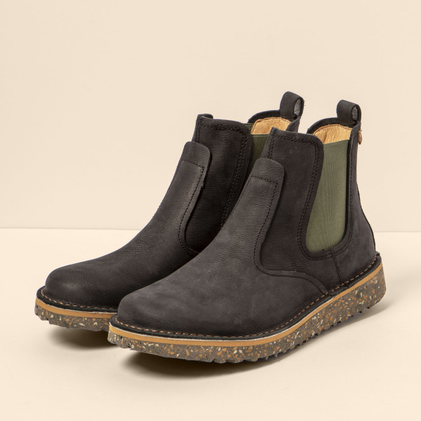 Bottines chelsea basses en cuir - Noir - El naturalista