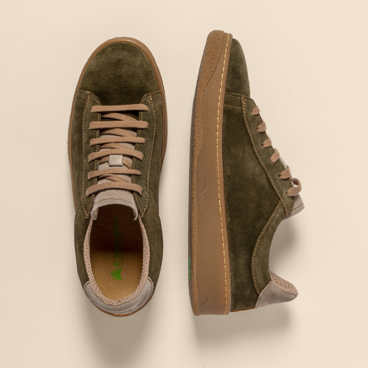 Sneakers en daim - Vert - El naturalista