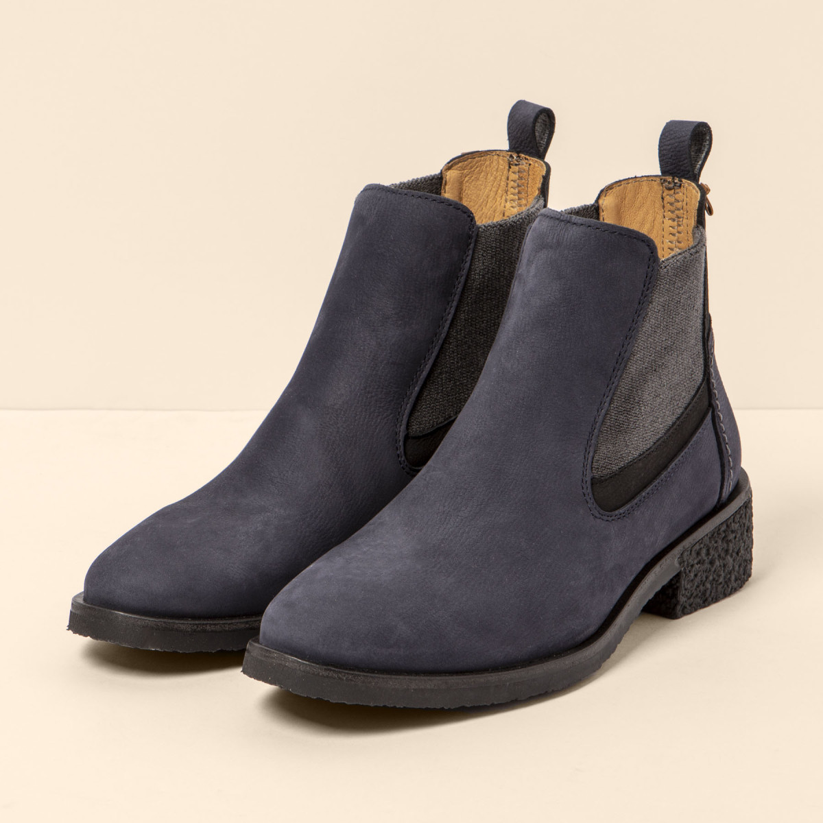 Bottines à talon chelsea boots - Bleu - El naturalista