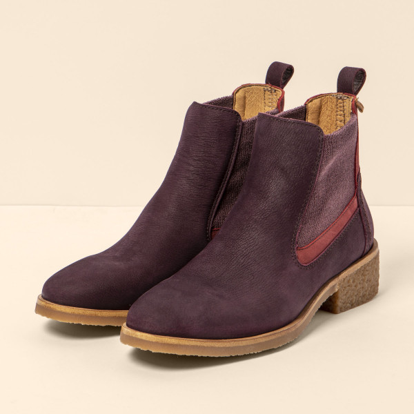 Bottines à talon chelsea boots - Violet - El naturalista