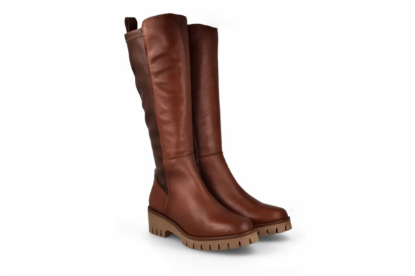 Bottes en cuir mat - Marron - Lince