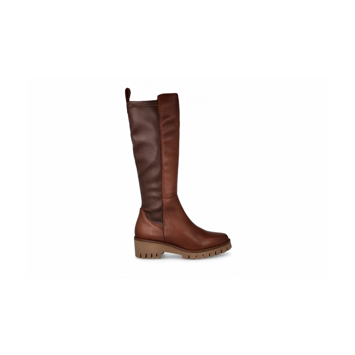 Bottes en cuir mat - Marron - Lince