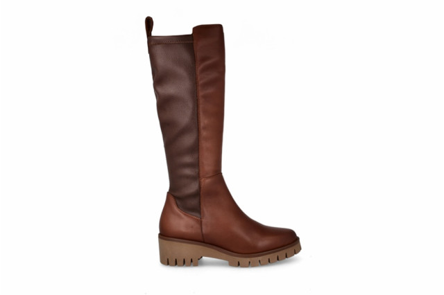 Bottes en cuir mat - Marron - Lince