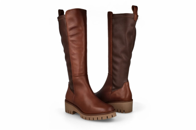 Bottes en cuir mat - Marron - Lince