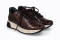 Baskets confortables en cuir effet croco - Marron - Lince