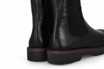 Bottines chelsea à talon en cuir - Noir - Lince