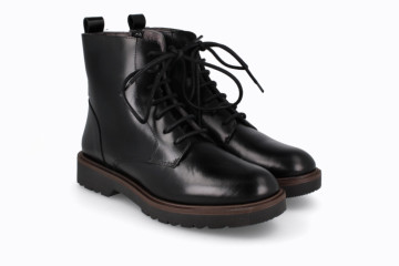 Bottines à lacets en cuir - Noir - Lince