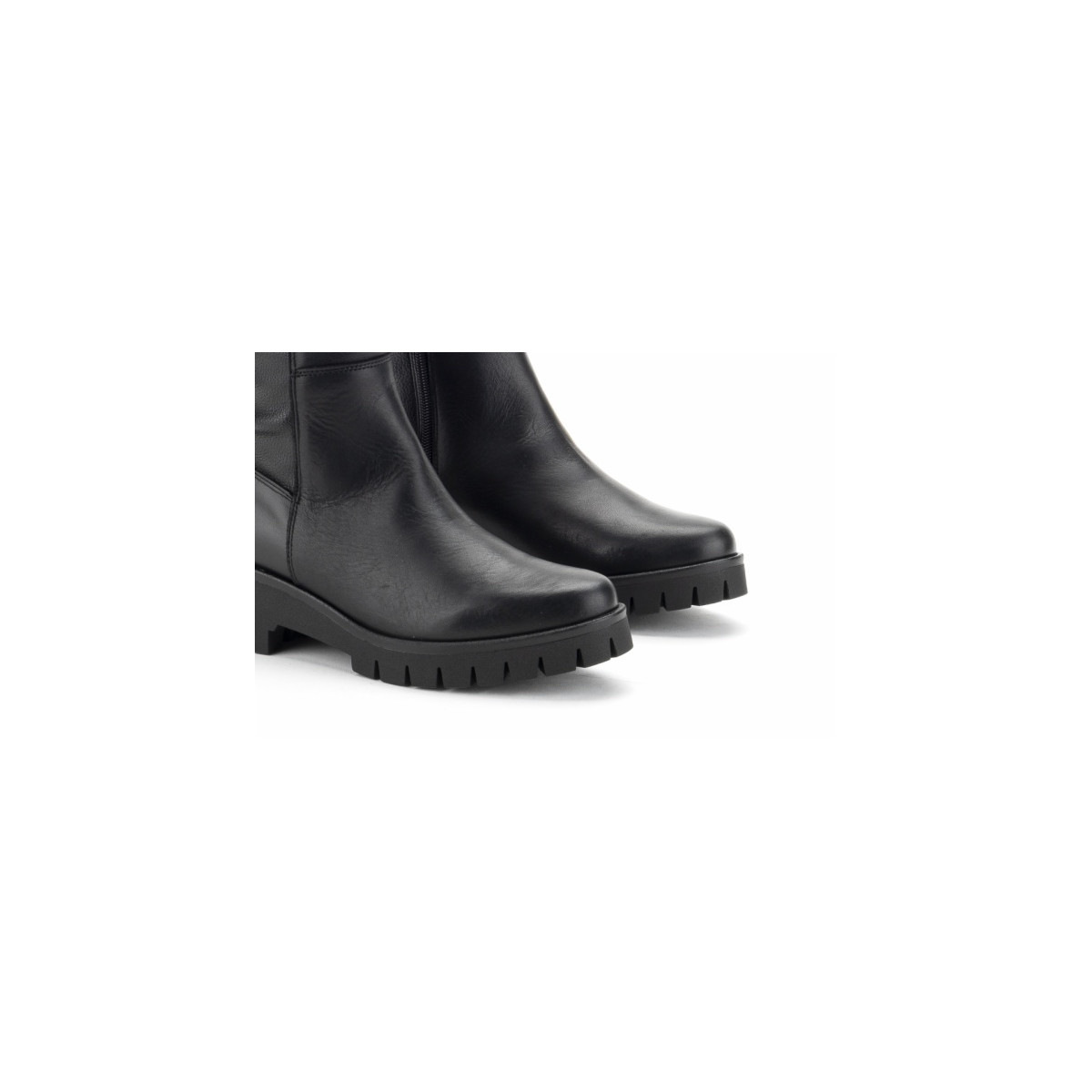 Bottes en cuir mat - Noir - Lince