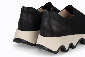 Baskets confortables en lycra élastique - Noir - Lince