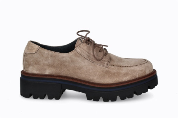 Derbies en daim à plateforme - Beige - Lince