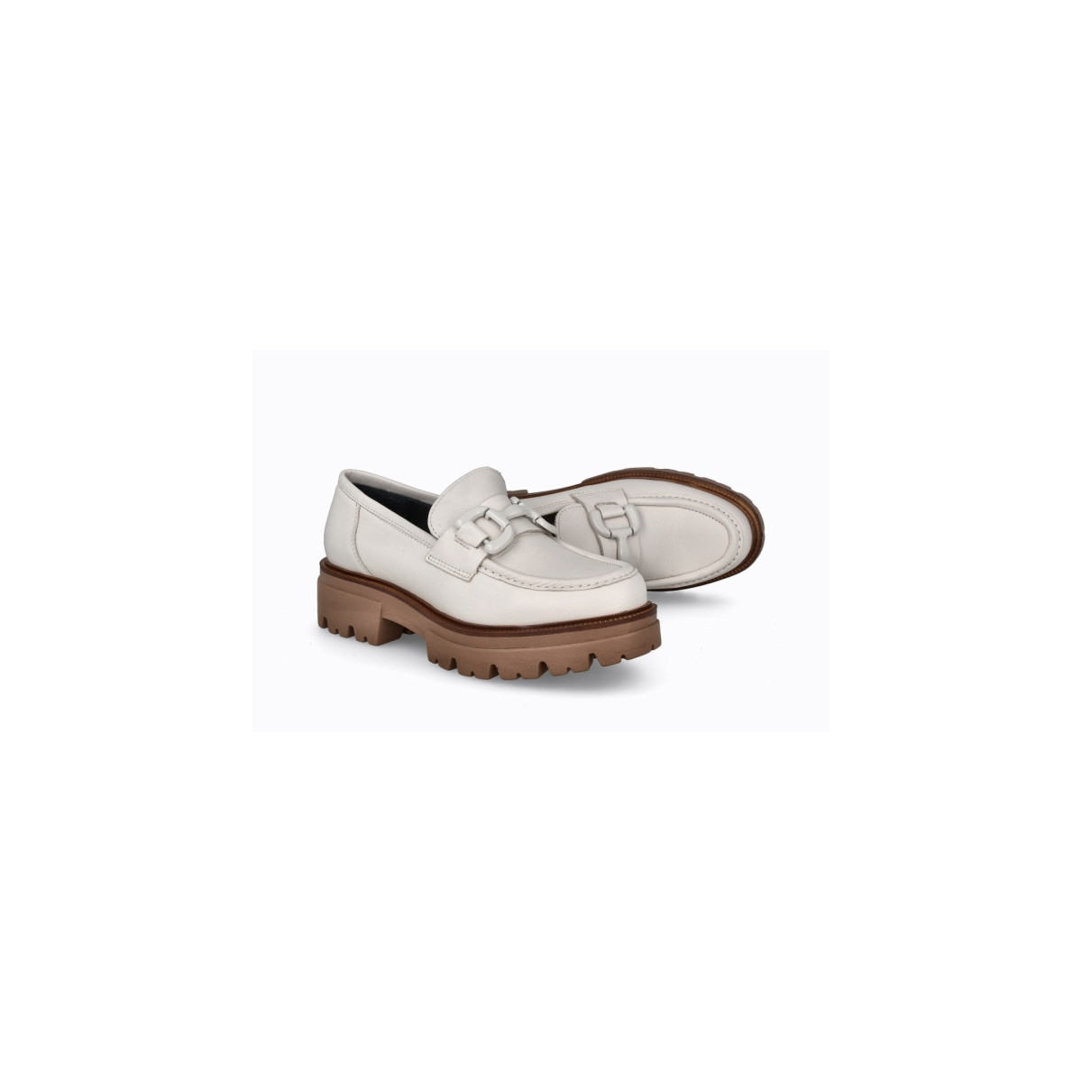 Mocassins plateforme en cuir - Blanc - Lince