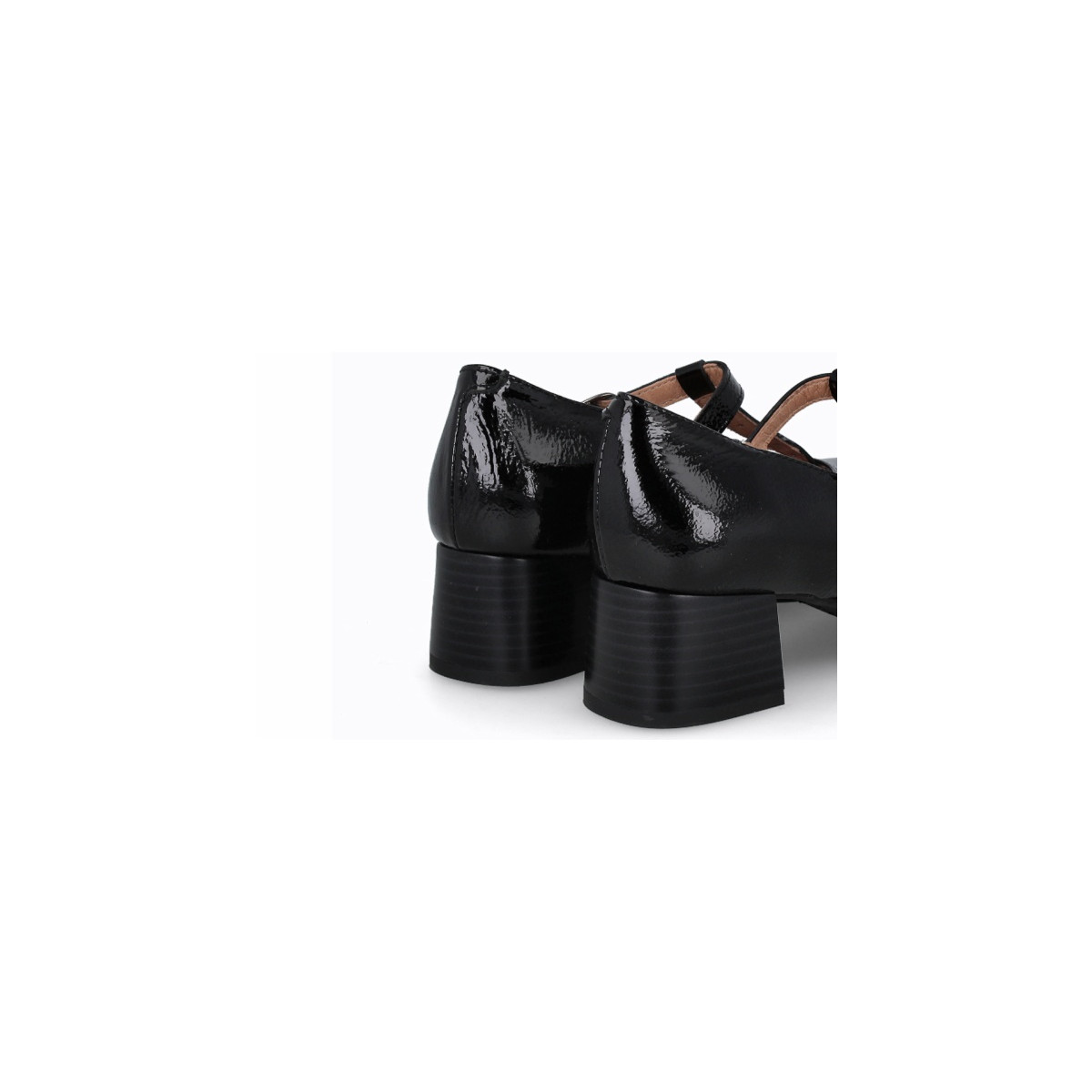 Chaussures à talon salomés en cuir verni - Noir - Lince