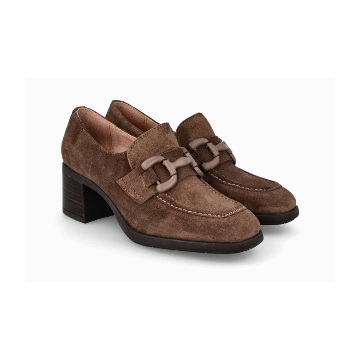 Mocassins en daim et boucle - Marron - Lince