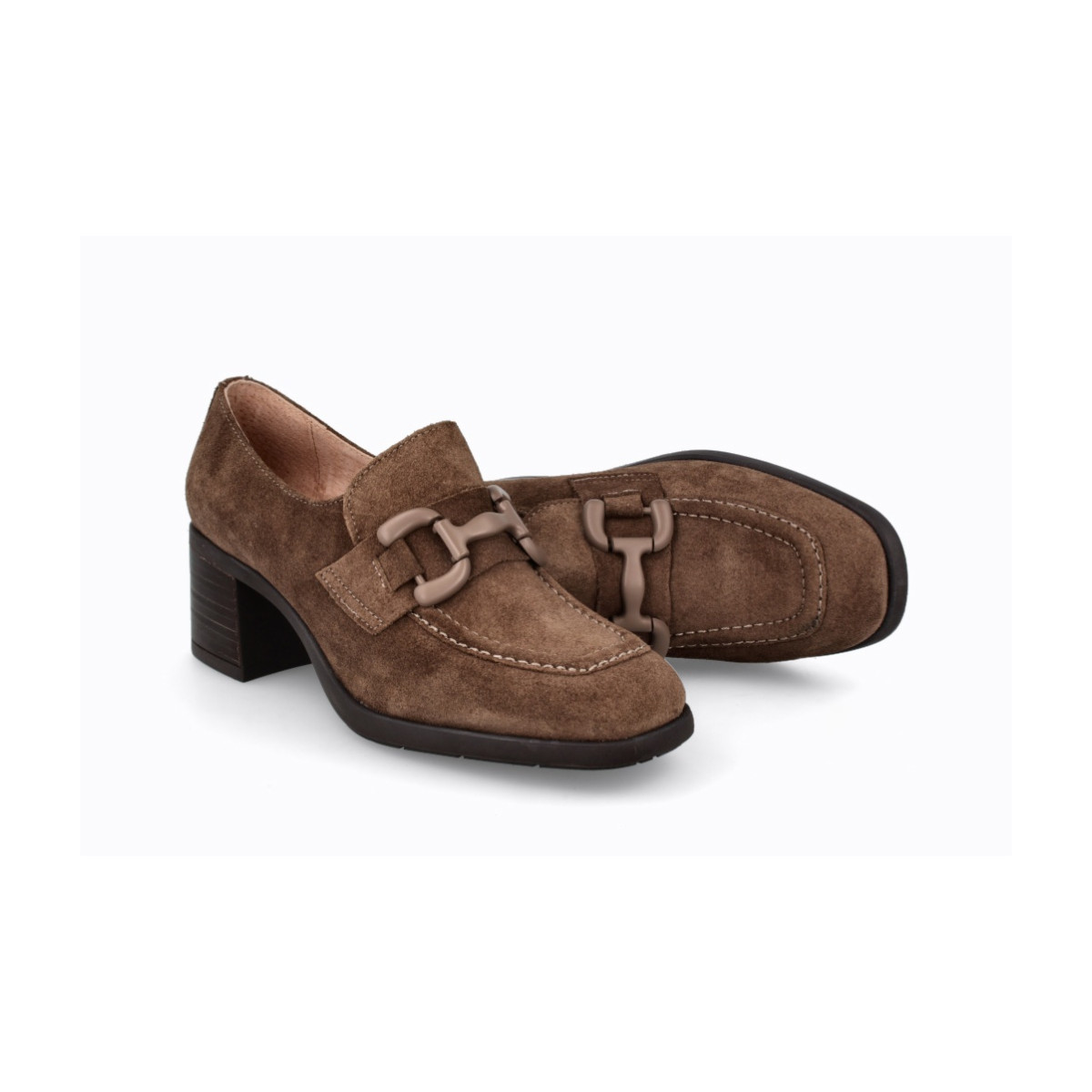 Mocassins en daim et boucle - Marron - Lince