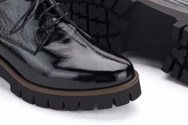 Derbies plateforme cuir verni - Noir - Lince