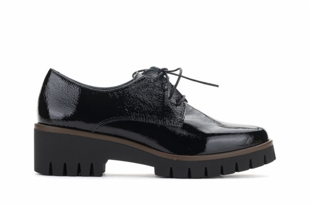 Derbies plateforme cuir verni - Noir - Lince